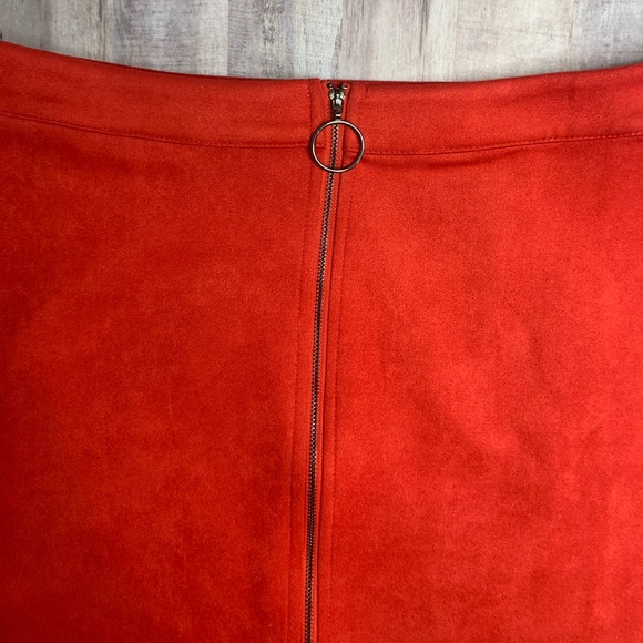 Aryeh Suede Zip Down Skirt - Picture 2 of 10